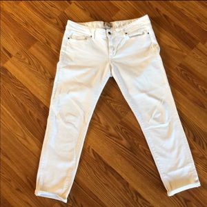 Paige Roxbury Crop White Jeans